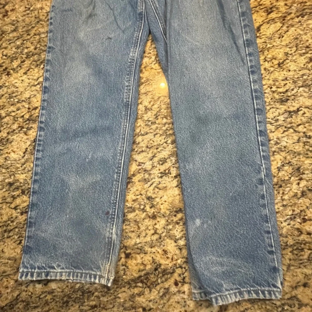 Carhartt Relaxed Fit Jeans Mens 34x32 Medium‎ Wash Blue Denim Straight Leg Pants
